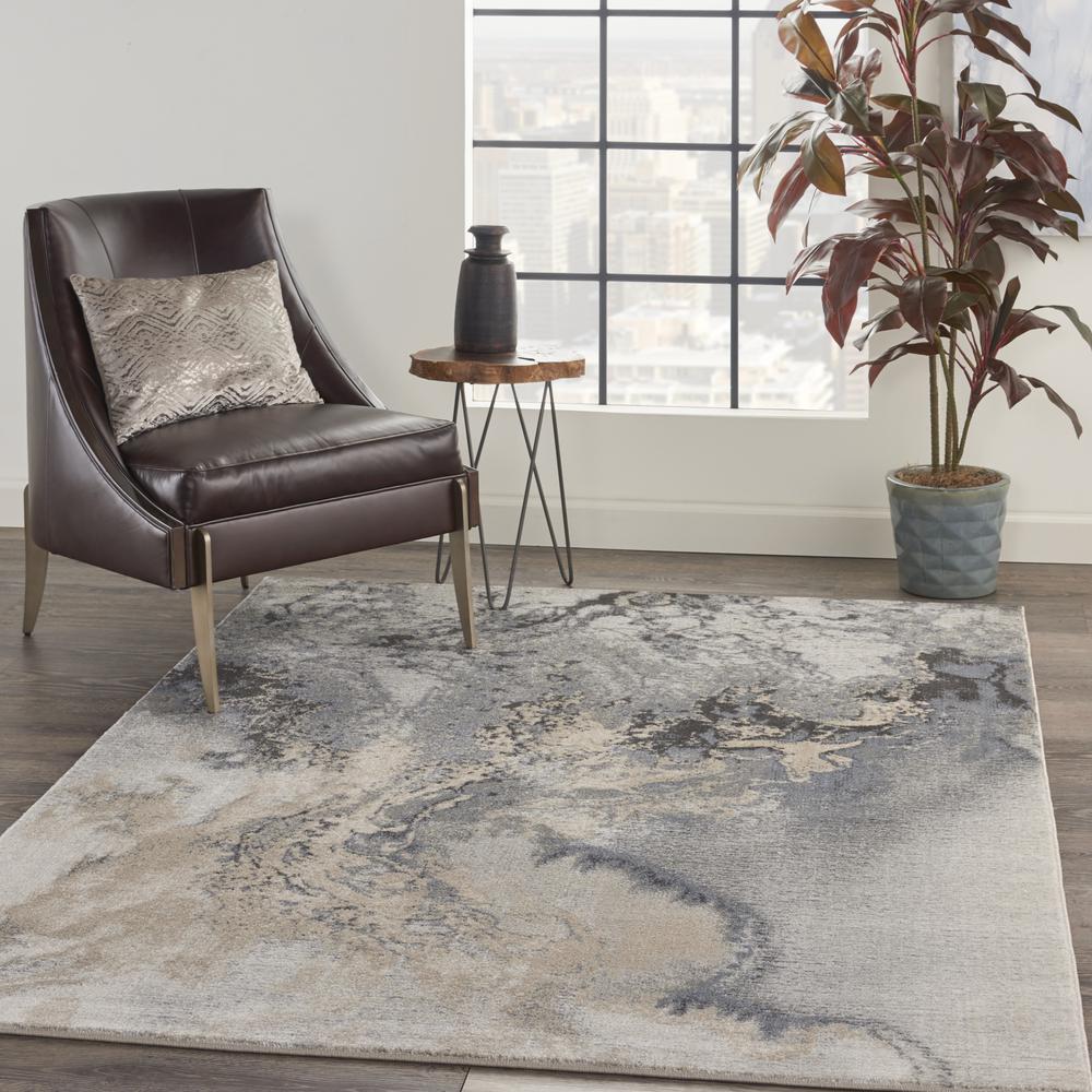 Maxell Area Rug, Grey, 6' x 9'. Picture 6