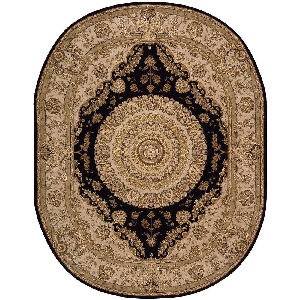 Oval Traditional Handmade Area Rug. Picture 1
