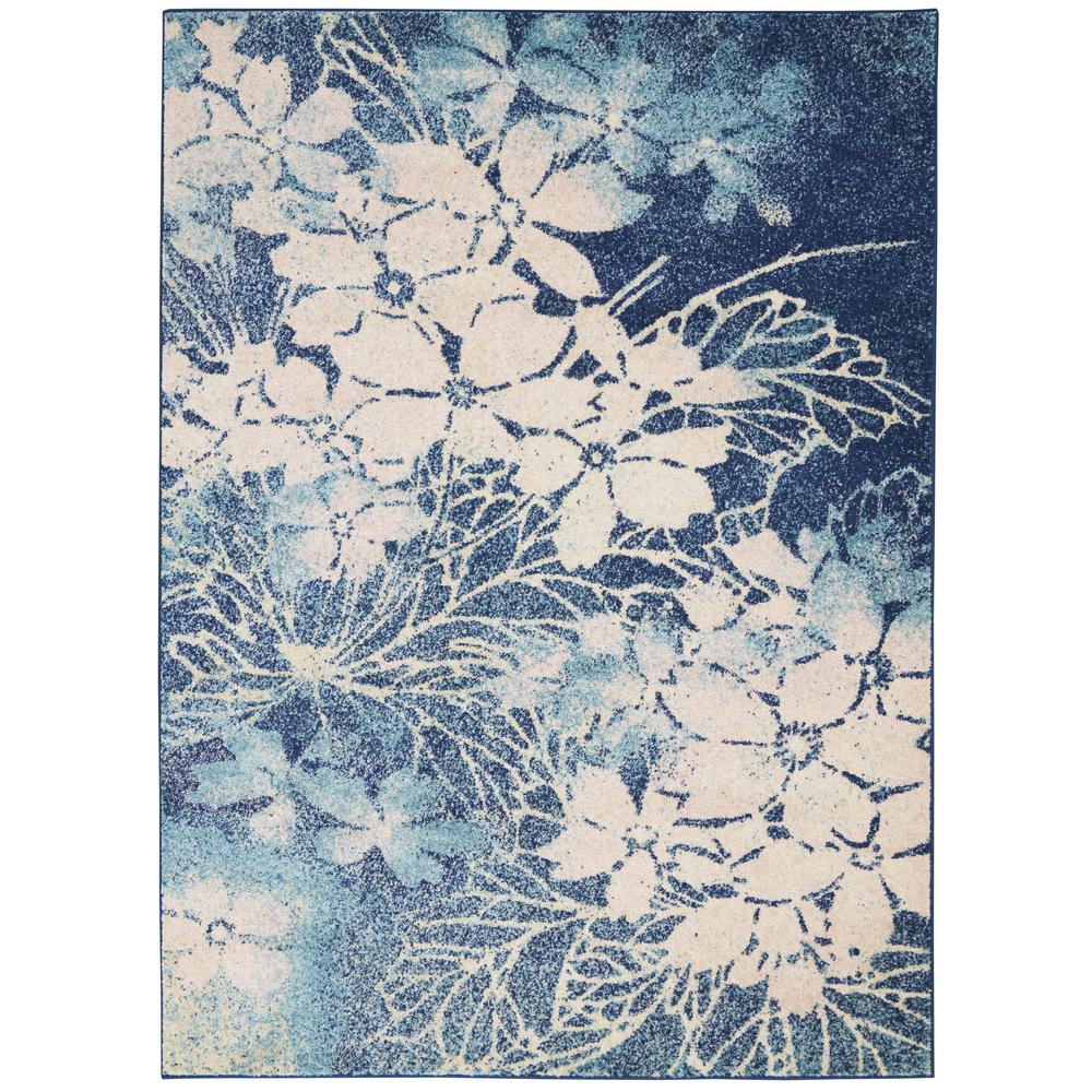 Tranquil Area Rug, Navy/Pink, 5'3" X 7'3". Picture 1