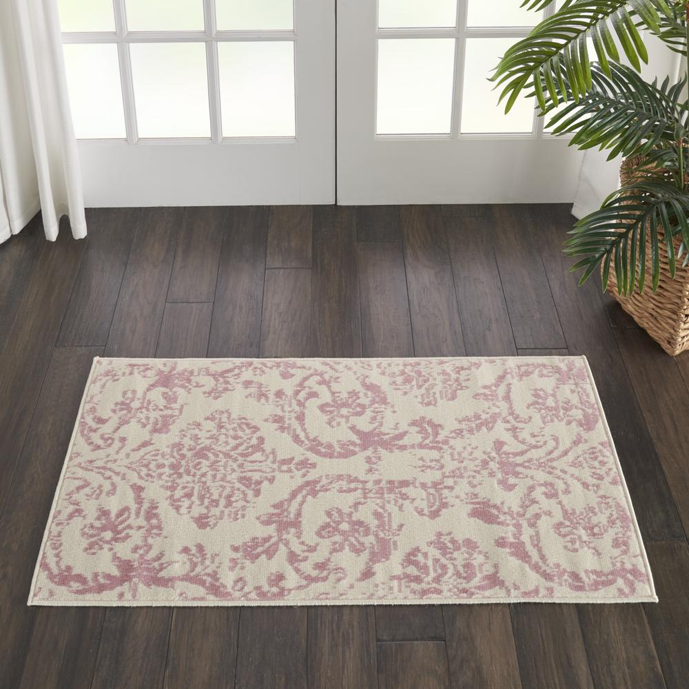 Jubilant Area Rug, Ivory/Pink, 2' x 4'. Picture 5
