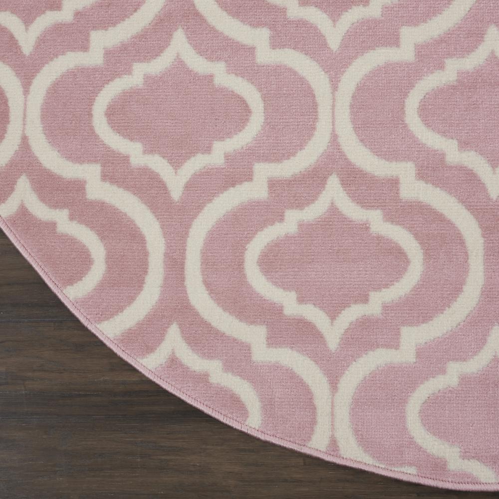 Jubilant Area Rug, Pink, 5'3" x ROUND. Picture 2