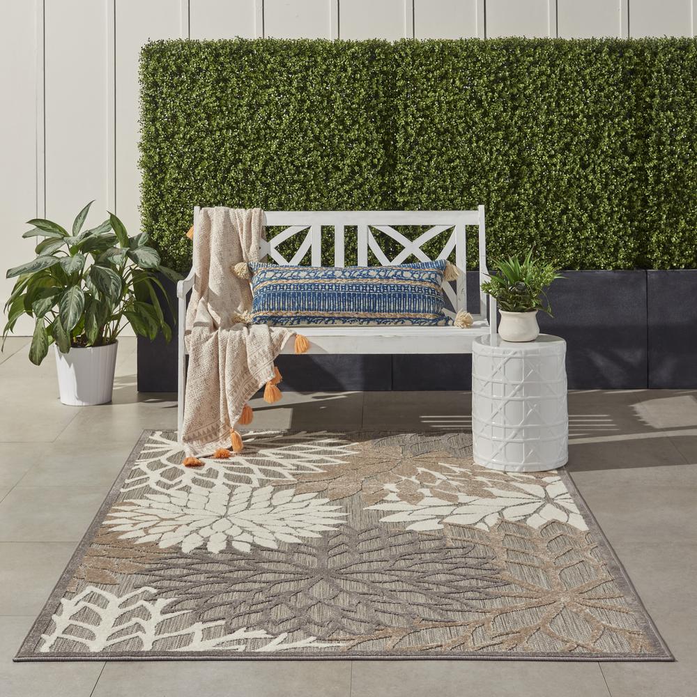 Nourison Aloha Indoor/Outdoor Area Rug, 3'6" x 5'6", Natural. Picture 10