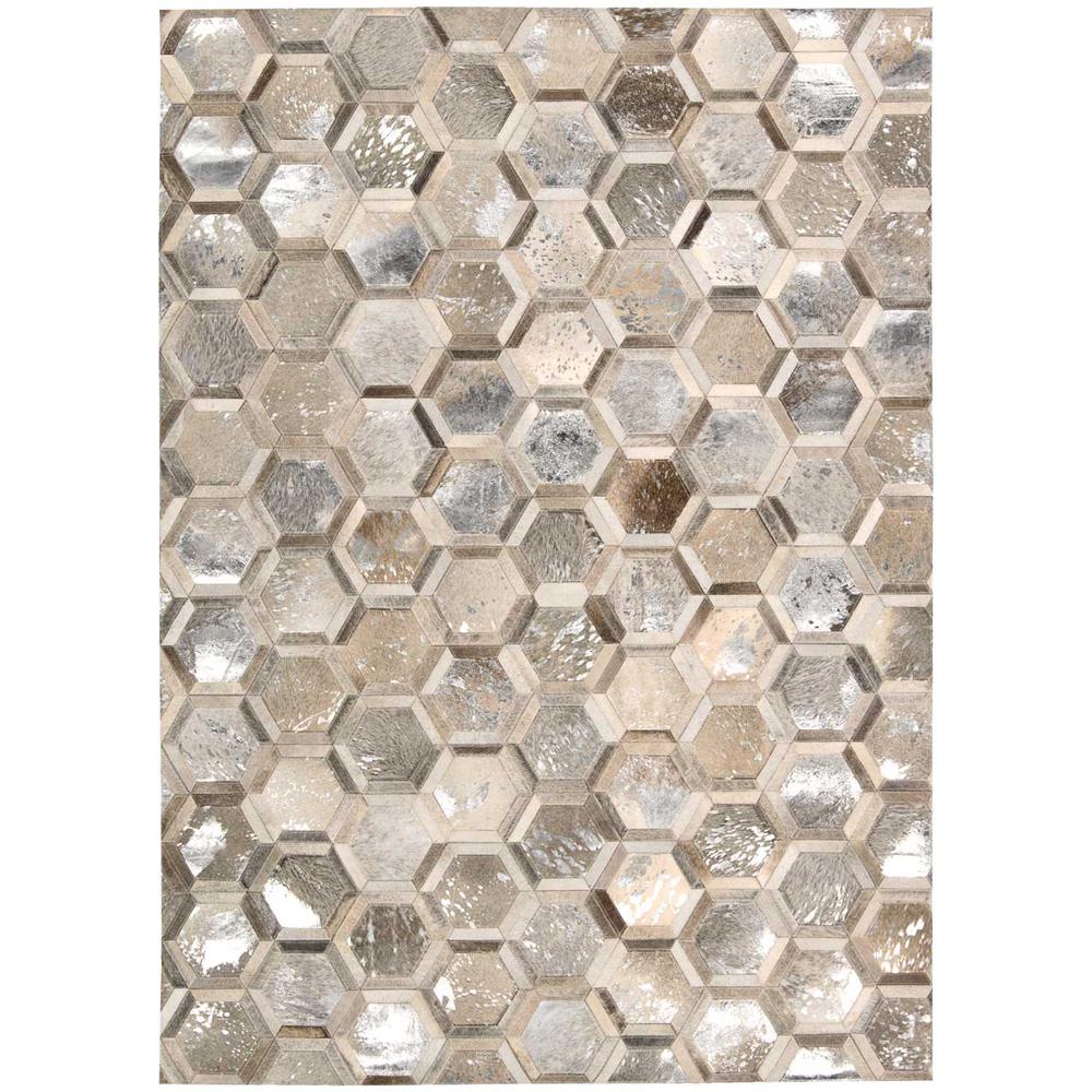 City Chic Area Rug, Silver, 8' x 10'. Picture 1
