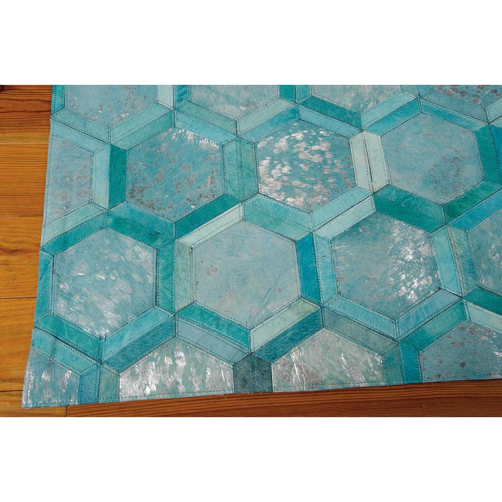 City Chic Area Rug, Turquoise, 8' x 10'. Picture 4