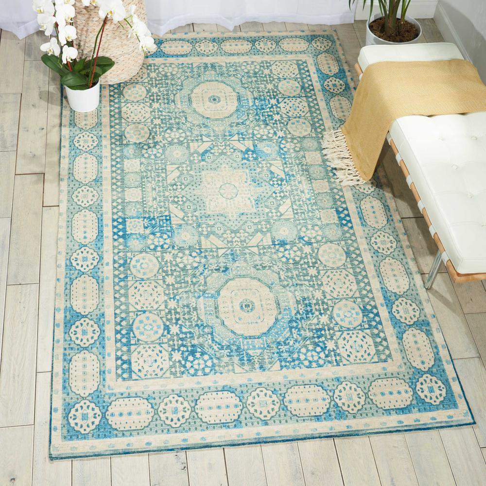Nourison Madera Teal Area Rug. Picture 3