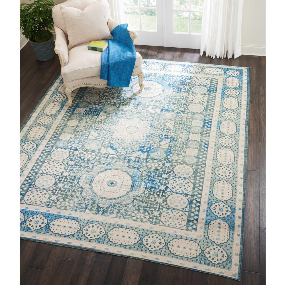 Nourison Madera Teal Area Rug. Picture 3