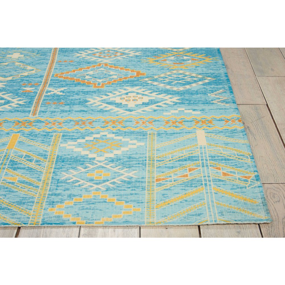 Nourison Madera Sky Blue Area Rug, 5'X7'. Picture 3