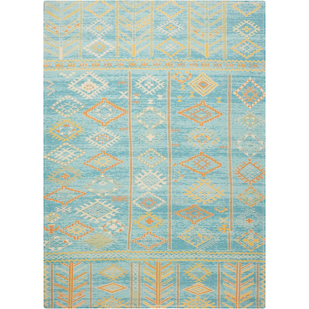 Nourison Madera Sky Blue Area Rug, 5'X7'. Picture 1