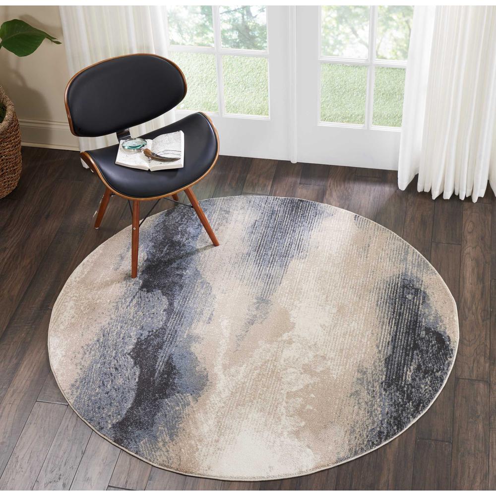 Maxell Area Rug, Flint, 5'3" x ROUND. Picture 3
