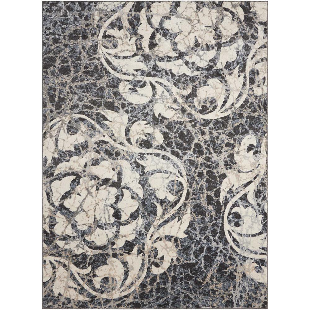 Maxell Area Rug, Ivory/Charcoal, 3'10" x 5'10". Picture 1
