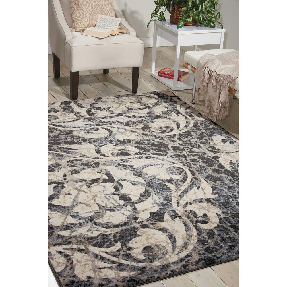 Maxell Area Rug, Ivory/Charcoal, 3'10" x 5'10". Picture 2