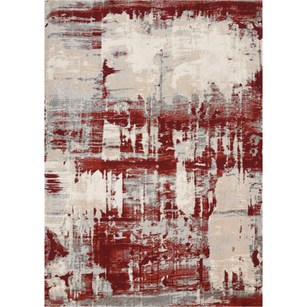 Maxell Area Rug, Ivory/Red, 3'10" x 5'10". Picture 1