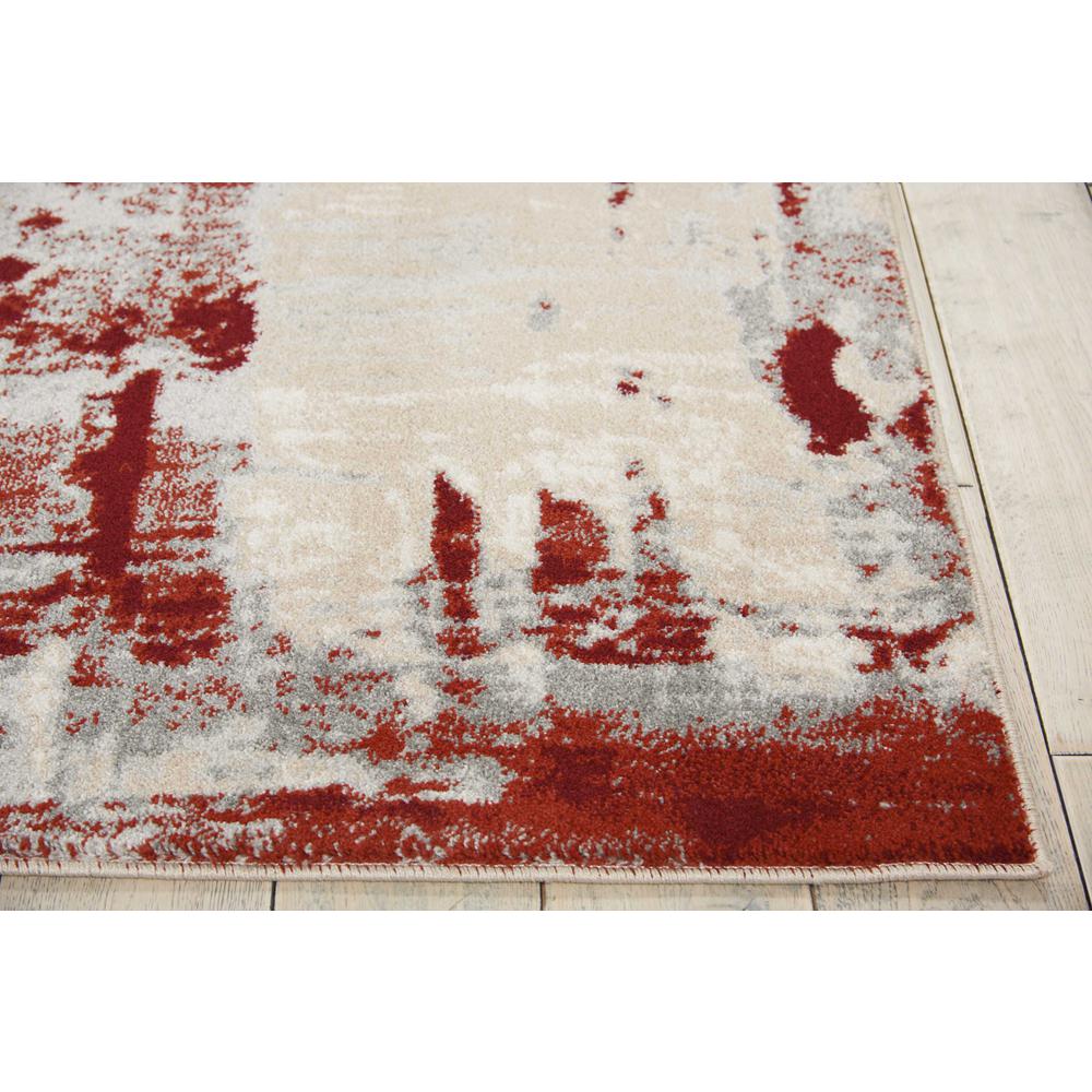 Maxell Area Rug, Ivory/Red, 5'3" x 7'3". Picture 3