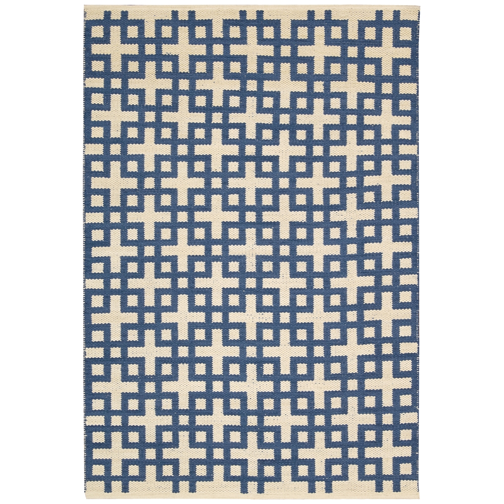 Bbl3 Maze Rectangle Rug By, Indigo, 5'3" X 7'5". Picture 1