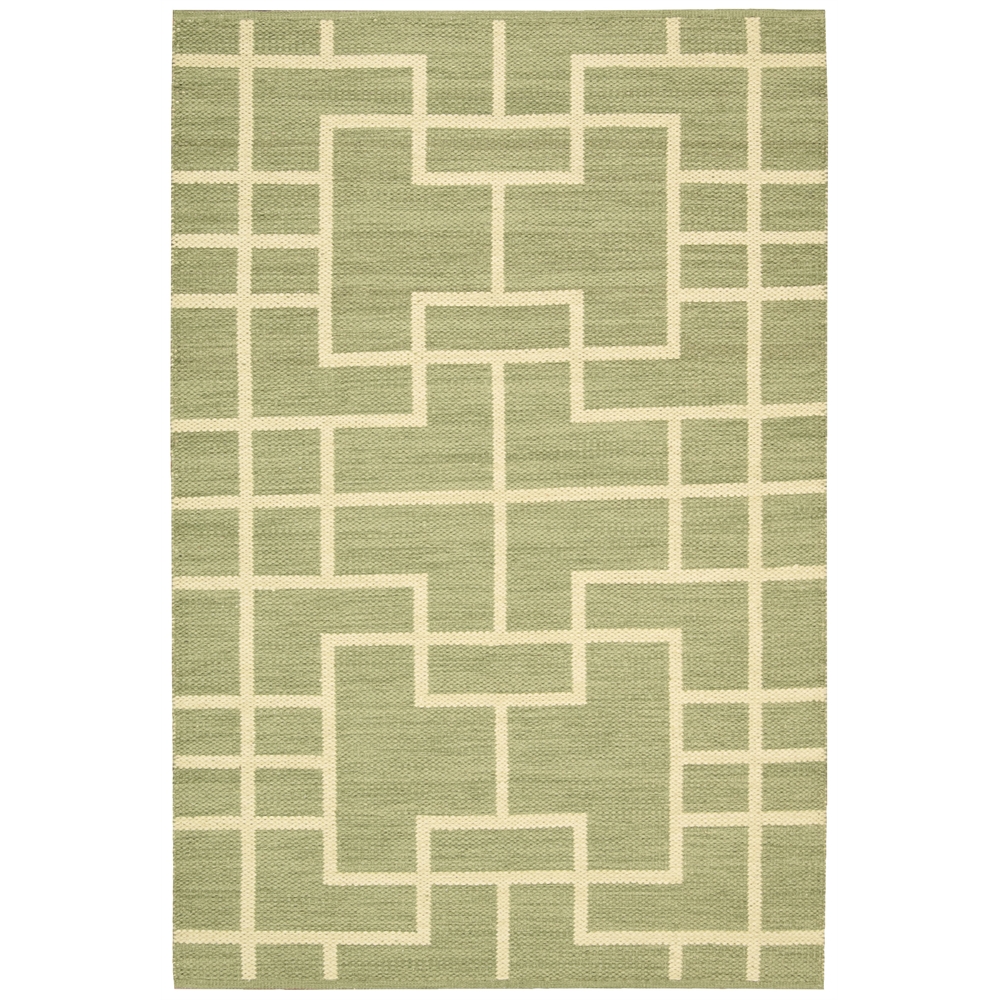 Bbl3 Maze Rectangle Rug By, Lemon Grass, 5'3" X 7'5". Picture 7