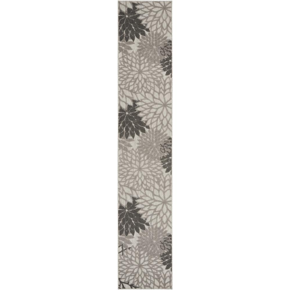 ALH05 Aloha Silver Grey Area Rug- 2'3" x 10'. The main picture.