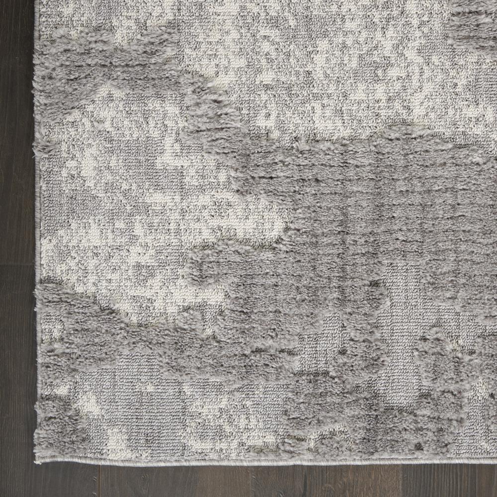 Nourison Textured Contemporary Area Rug, 5'3" x 7'3", Grey/Ivory. Picture 4