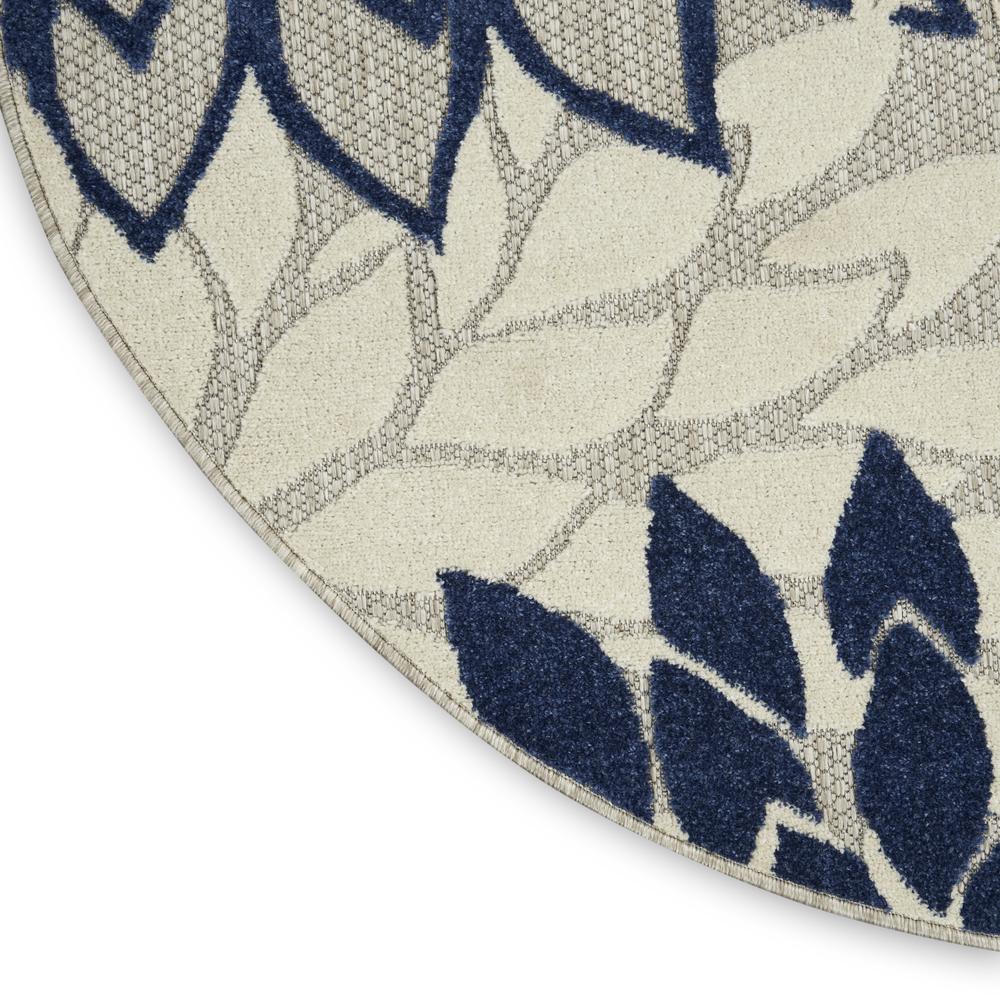 ALH05 Aloha Ivory/Navy Area Rug- 5'3" x round. Picture 5