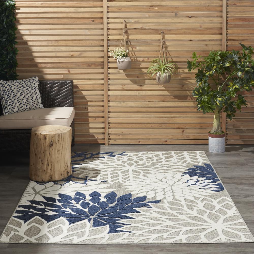 ALH05 Aloha Ivory/Navy Area Rug- 6' x 9'. Picture 10