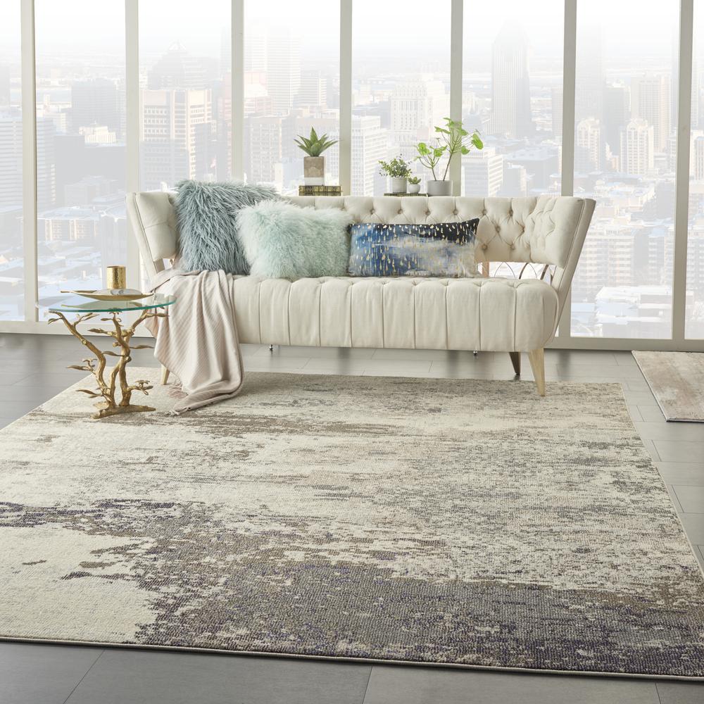 CES02 Celestial Ivory/Grey Area Rug- 7'10" x 10'6". Picture 9