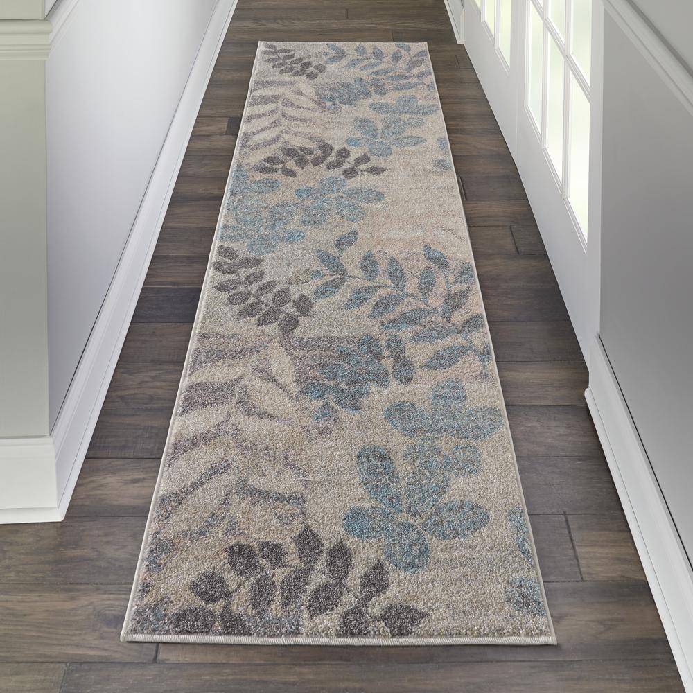 Tranquil Area Rug, Ivory/Light Blue, 2'3" x 7'3". Picture 2