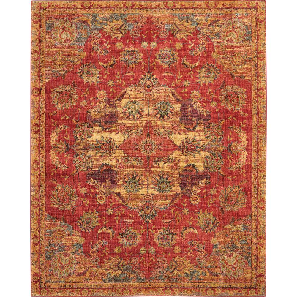 Nourison Jewel Area Rug, 7'10" x 9'10", Red. Picture 1