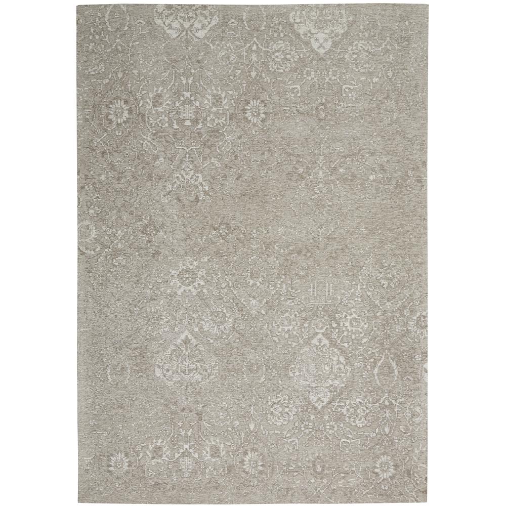 DAS06 Damask Lt Grey Area Rug- 5' x 7'. Picture 1