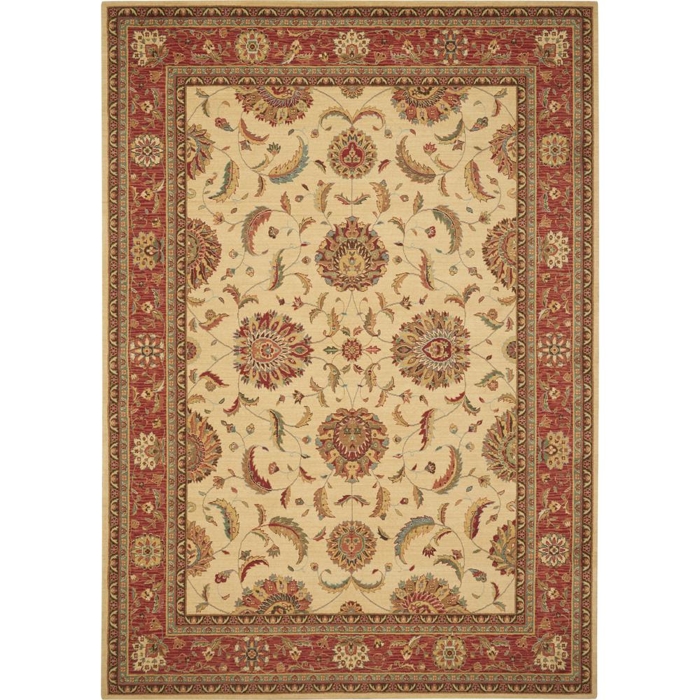 Living Treasures Area Rug, Ivory/Red, 8'3" x 11'3". Picture 1