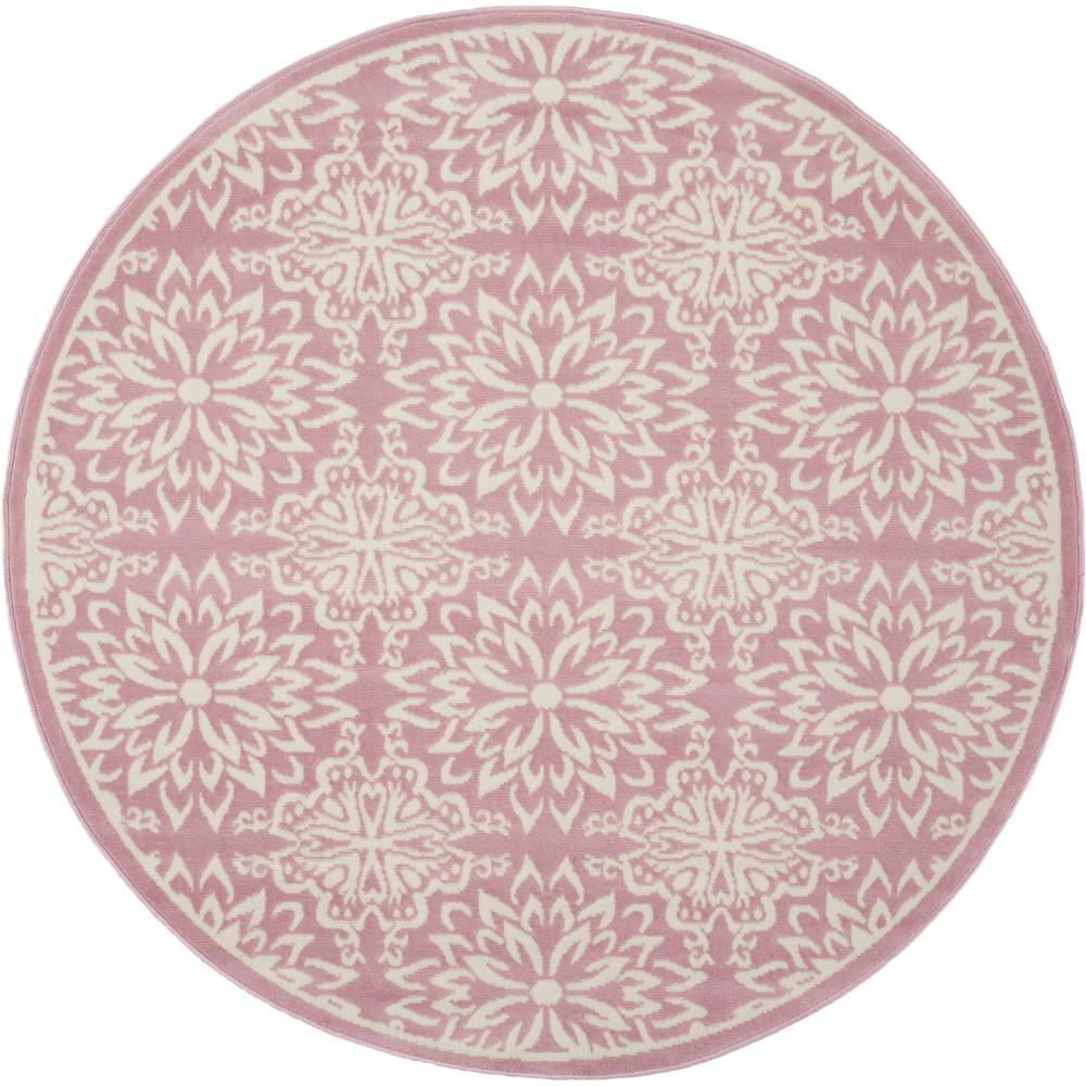 Jubilant Area Rug, Ivory/Pink, 5'3" x ROUND. Picture 1