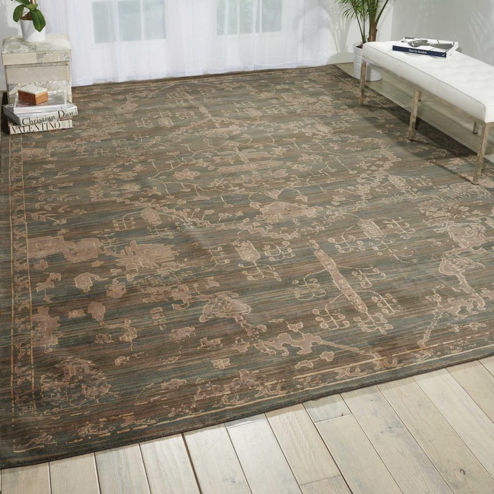 Silk Elements Area Rug, Azure, 9'9" x 13'. Picture 2