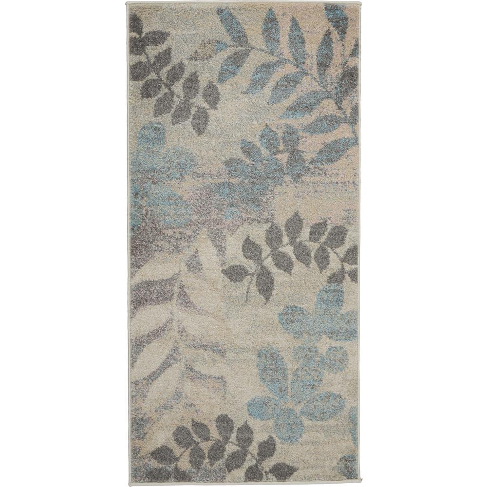 Tranquil Area Rug, Ivory/Light Blue, 2' x 4'. Picture 1