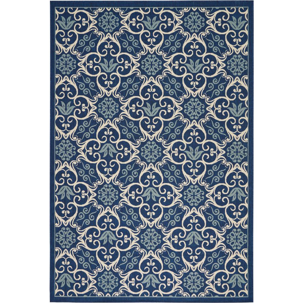 Caribbean Area Rug, Navy, 9'3" x 12'9". Picture 1