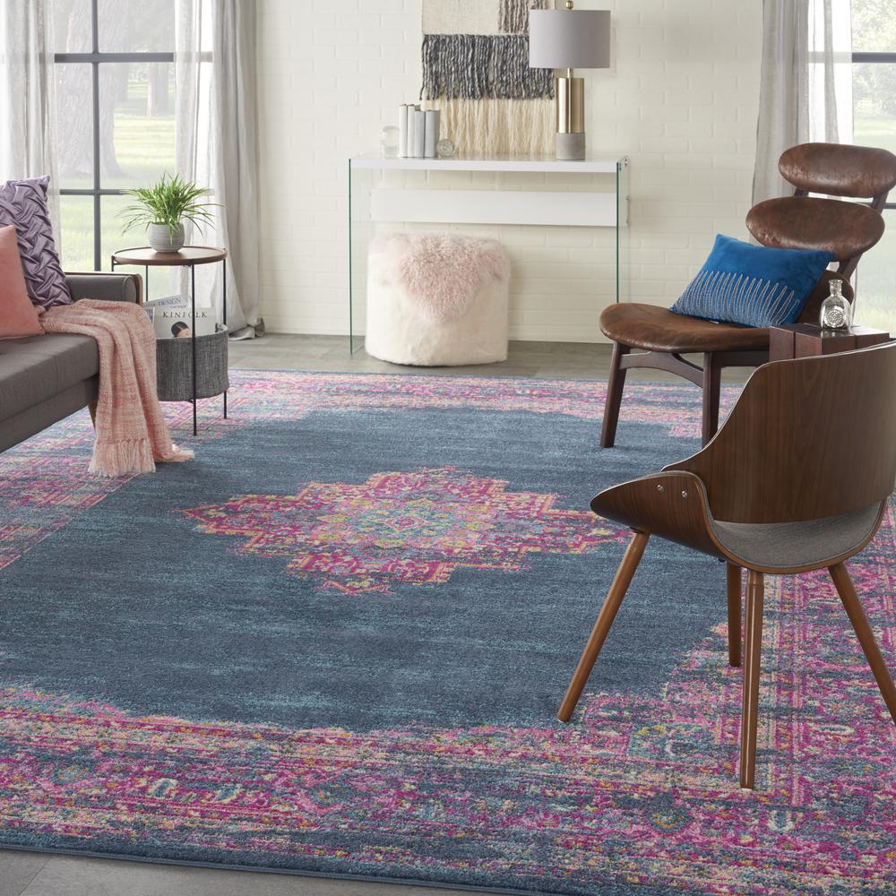 Passion Area Rug, Blue, 9' x 12'. Picture 2