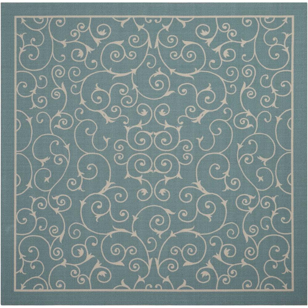 Home & Garden Area Rug, Light Blue, 6'6" x SQUARE. The main picture.