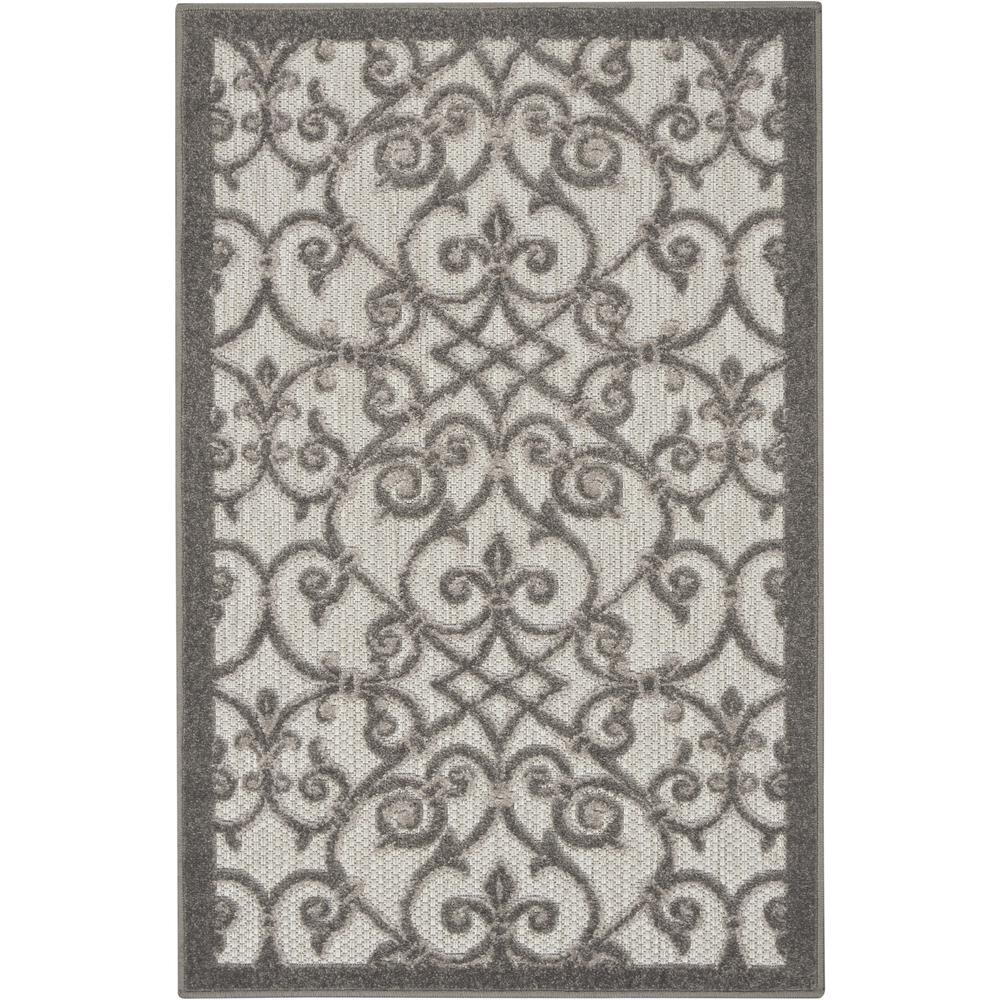 ALH21 Aloha Grey/Charcoal Area Rug- 2'8" x 4'. Picture 1