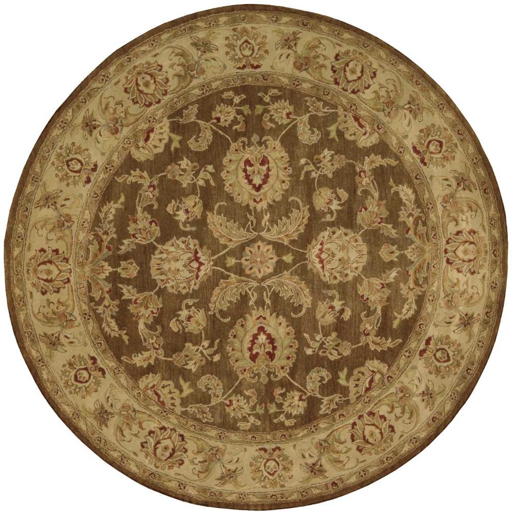 Jaipur Area Rug, Brown, 8' x ROUND. Picture 1