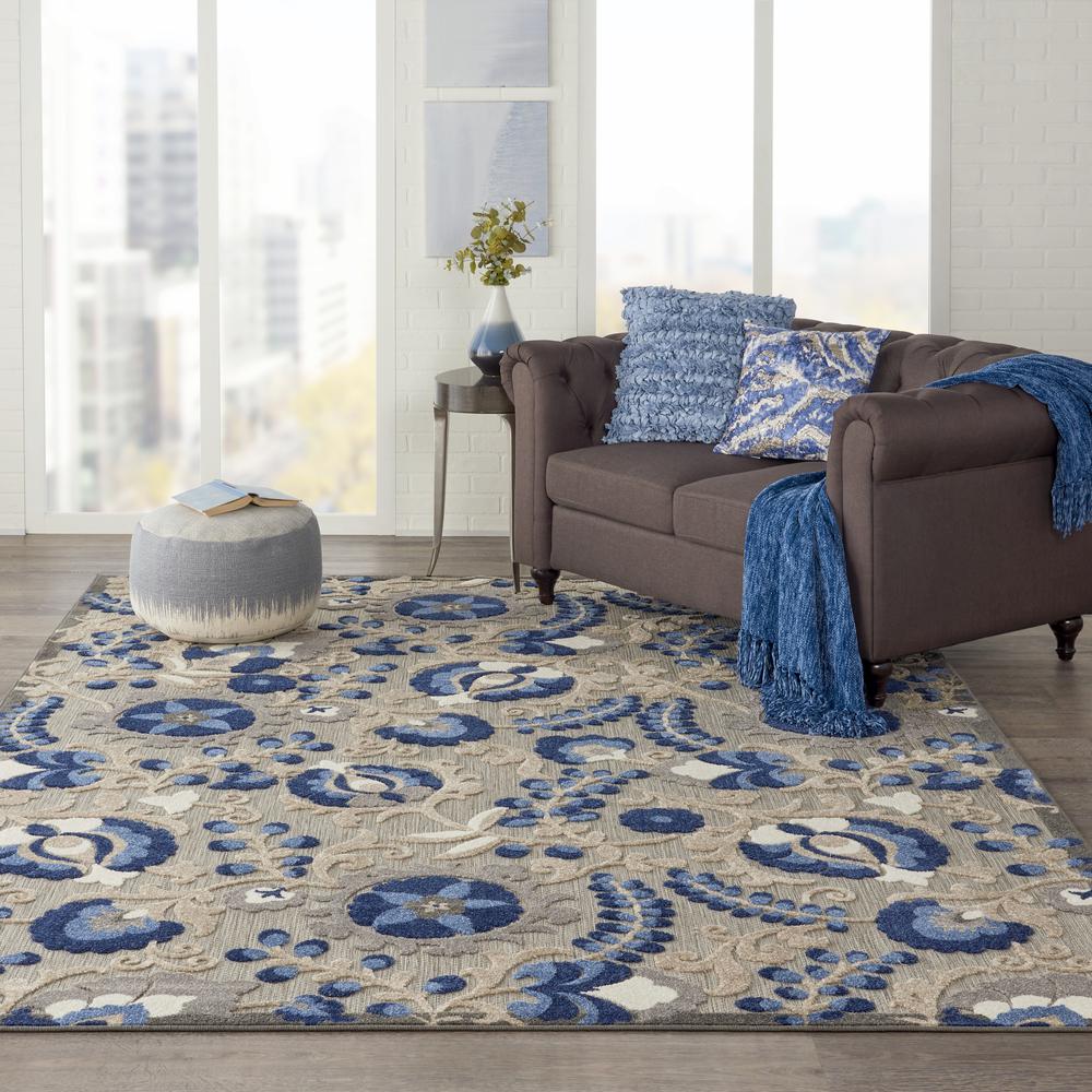 ALH17 Aloha Natural/Blue Area Rug- 7'10" x 10'6". Picture 2