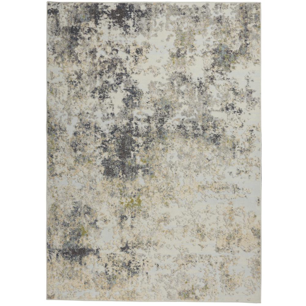 TRC01 Trance Ivory/Multi Area Rug- 5'3" x 7'3". Picture 1