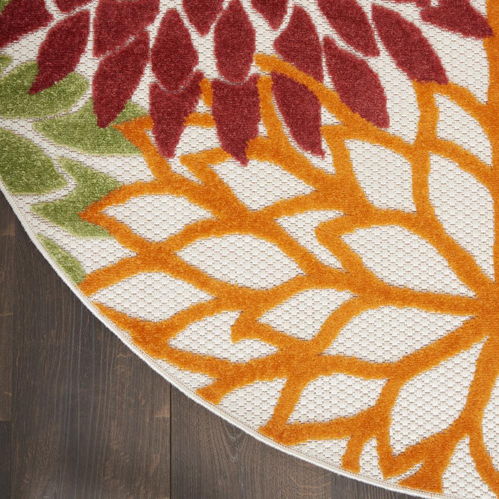 Tropical Round Area Rug, 4' x Round. Picture 4