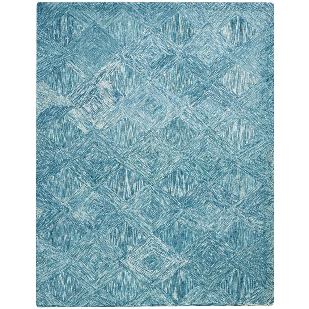 Linked Area Rug, Marine, 8' x 10'6". Picture 1