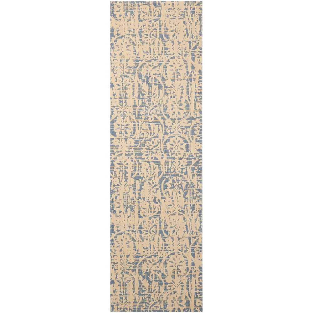 Nourison Nepal Ivory Blue Area Rug. Picture 1