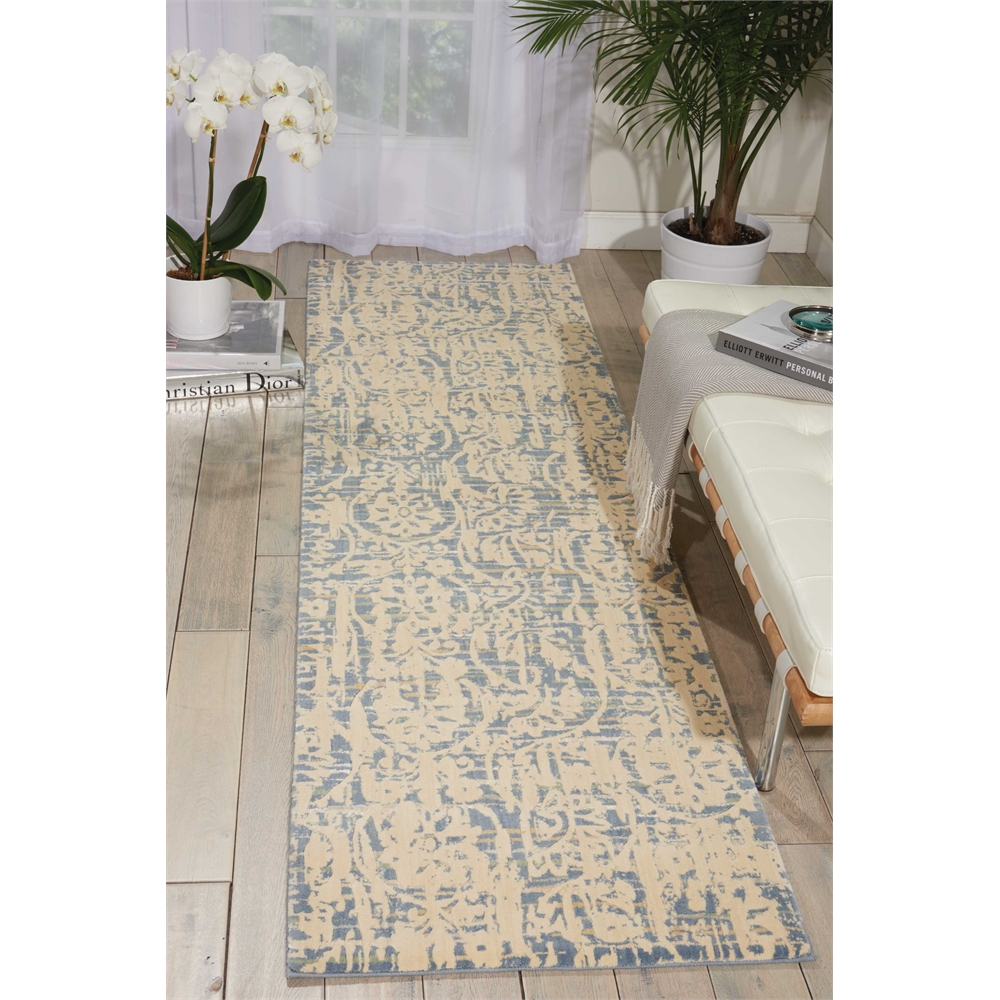 Nourison Nepal Ivory Blue Area Rug. Picture 6