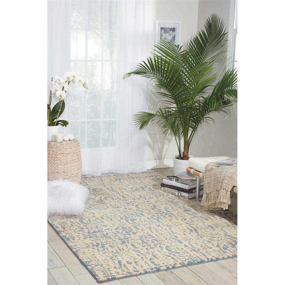 Nourison Nepal Ivory Blue Area Rug. Picture 8