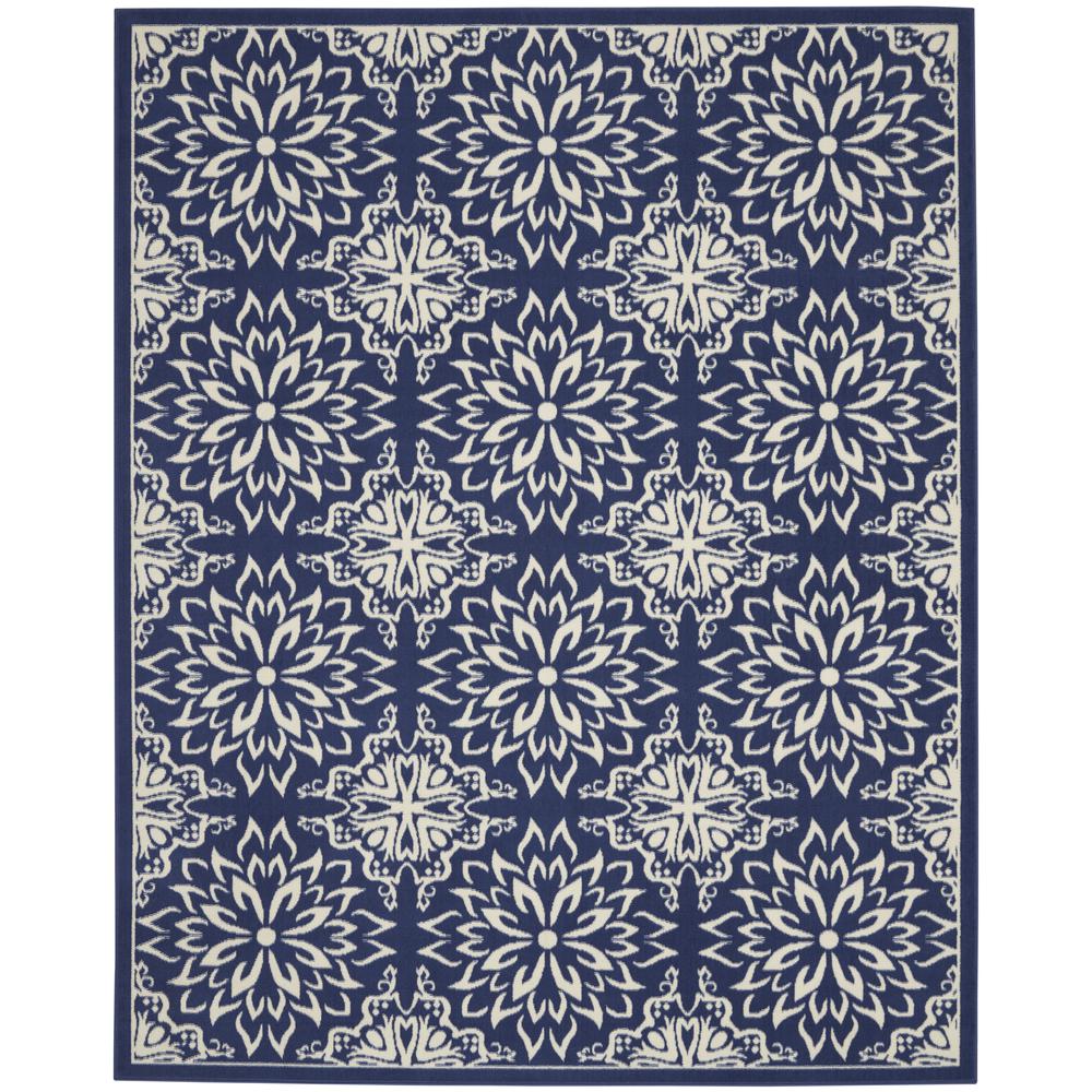 JUB06 Jubilant Navy/Ivory Area Rug- 7'10" x 9'10". The main picture.
