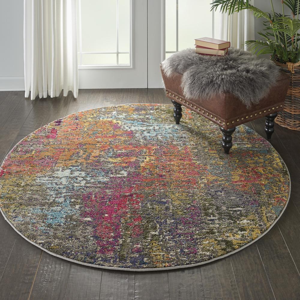 Modern & Contemporary Round Area Rug, 4' x Round. Picture 2