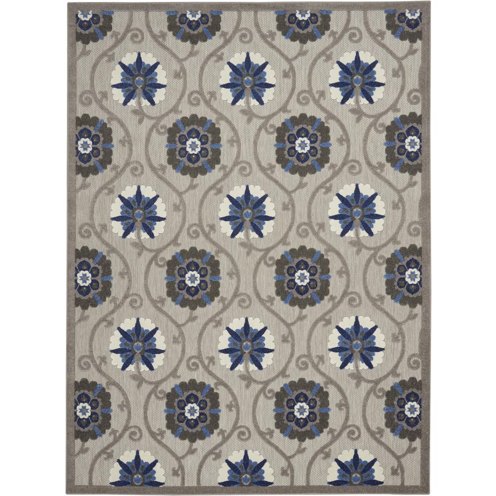 ALH19 Aloha Grey/Blue Area Rug- 7'10" x 10'6". Picture 1