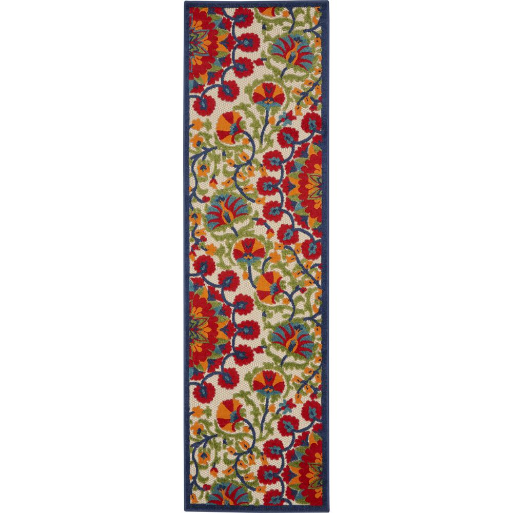 Nourison Aloha Runner Area Rug, 2'3" x 10', Red/Multi. Picture 1