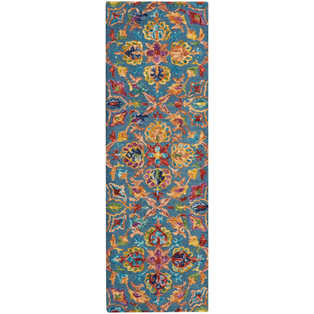 Vivid Area Rug, Teal, 2'3" x 7'6". Picture 1