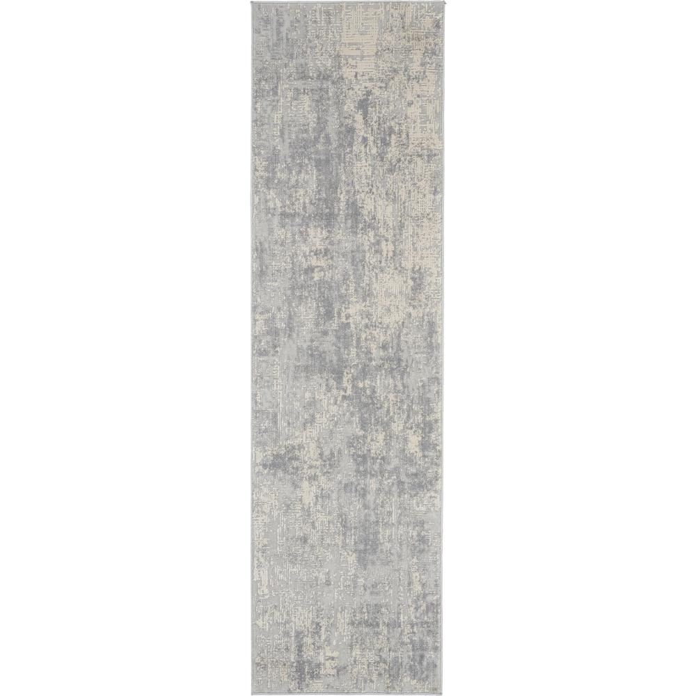 Rustic Textures Area Rug, Ivory/Silver, 2'2"X7'6". Picture 1