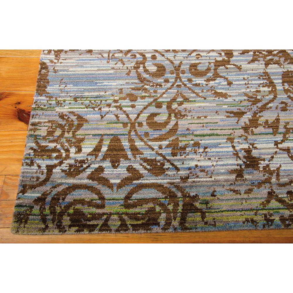 Rhapsody Area Rug, Blue/Moss, 5'6" x 8'. Picture 3